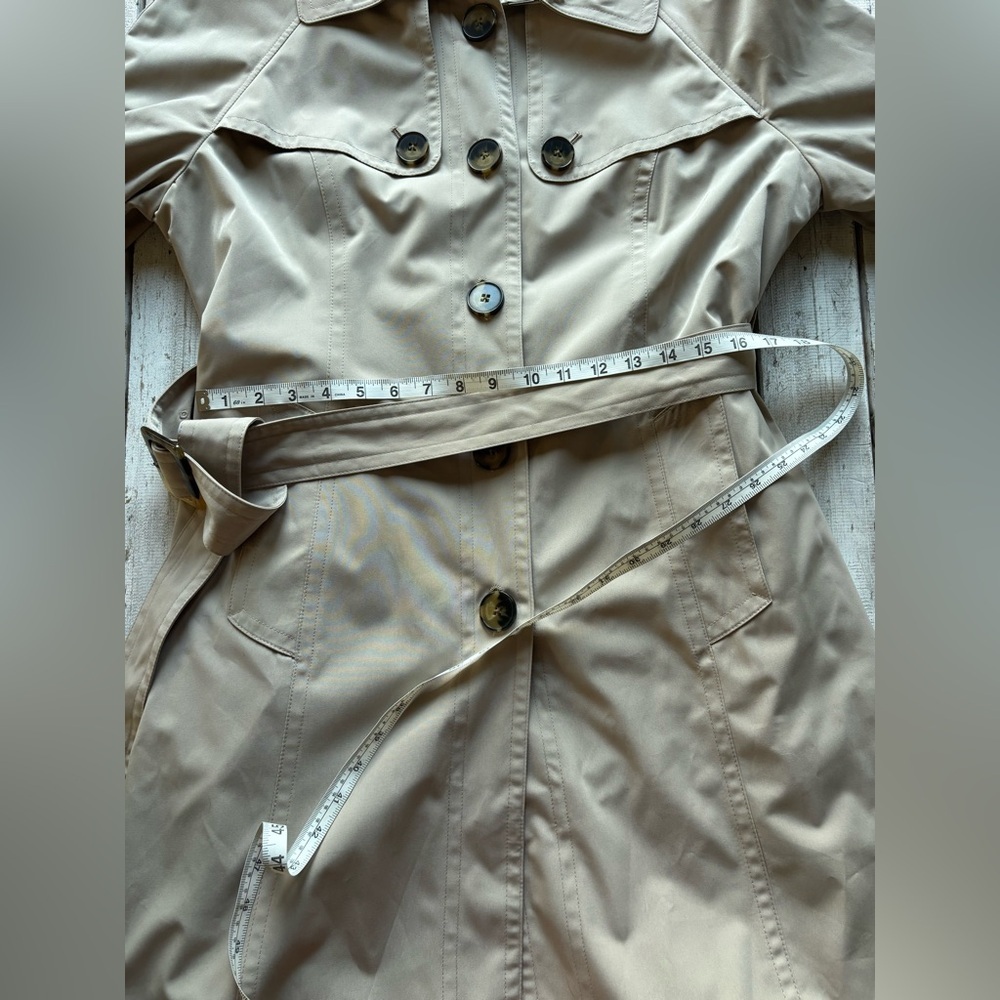 London Fog Classic Belted Trench Coat Khaki Large - Picture 5 of 14
